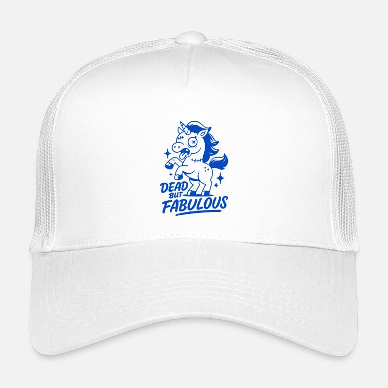Bunter Totenkopf Einhorn mit Skelett-Design Kinder Trucker-Cap