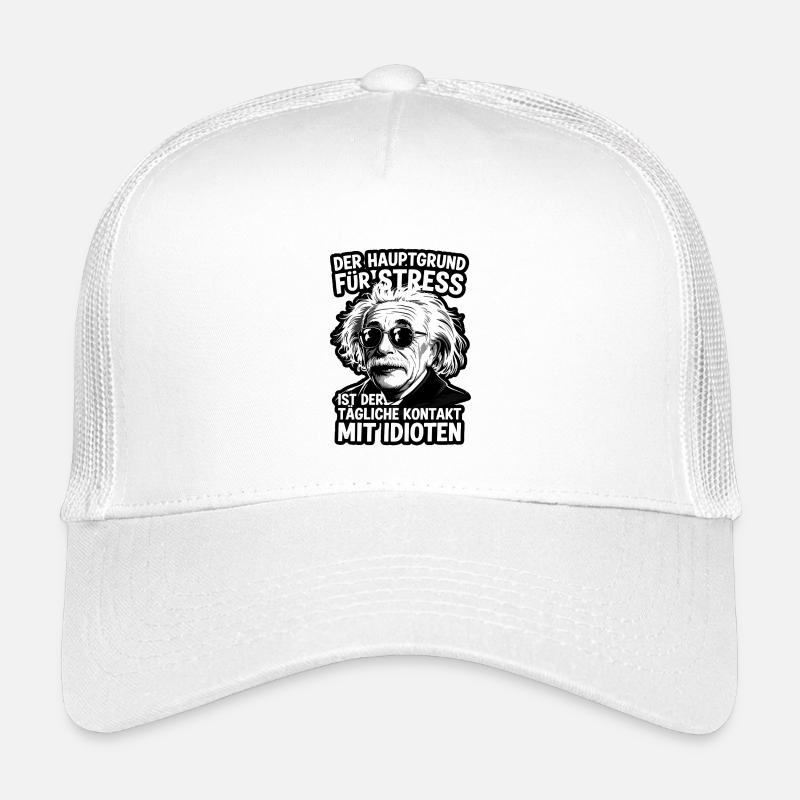 Einstein Quote Stress Idiot Saying Kids’ Trucker Cap