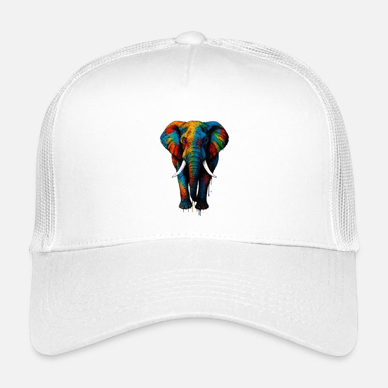 Bunter Elefant Regenbogen Kinder Trucker-Cap