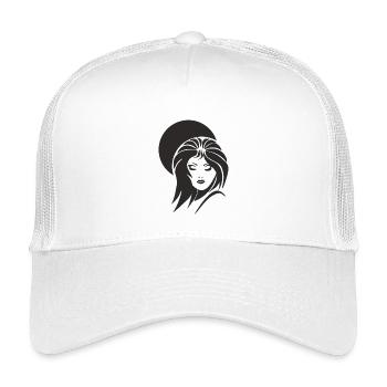 Frauengesicht_003 - Kinder Trucker-Cap - Weiß - Vorne