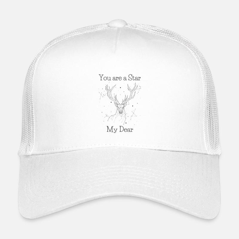 Du bist ein Stern meine lieben Cerf Sternenkonstellationen - Kinder Trucker-Cap - Weiß