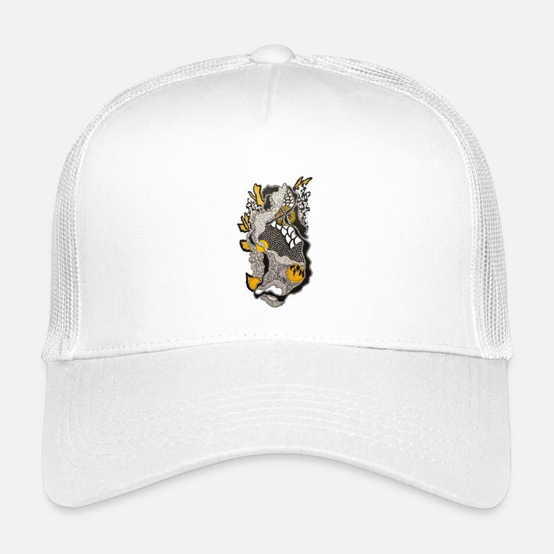 Organisches Kontrastmuster Gelb Schwarz Kinder Trucker-Cap