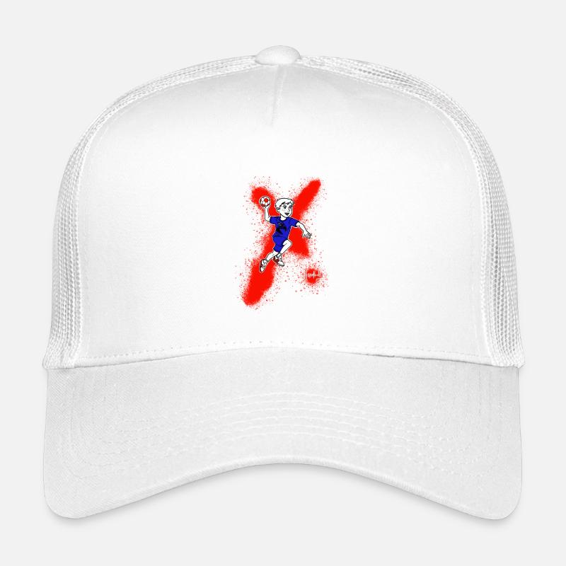 Handball Junge im Sprung - Kinder Trucker-Cap - Weiß