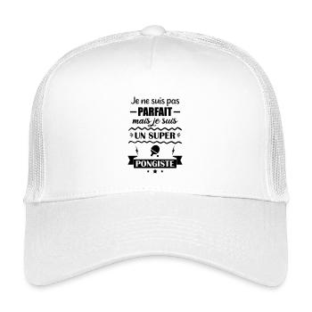Super Pongiste Tennis de Table Ping-Pong Ping Pong - Casquette trucker enfant - blanc - Devant