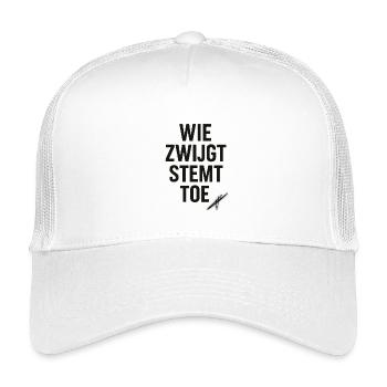 Diejenigen, die schweigen, stimmen zu - Kinder Trucker-Cap - Weiß - Vorne