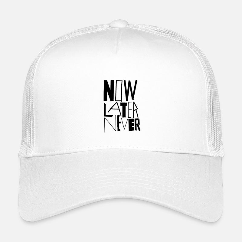 NOW LATER NEVER - Kinder Trucker-Cap - Weiß