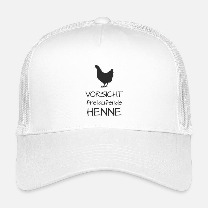 Vorsicht Henne Freilaufend - Kinder Trucker-Cap - Weiß