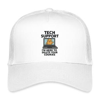 Tech Support I'm Here To Delete Your Cookies - Kinder Trucker-Cap - Weiß - Vorne