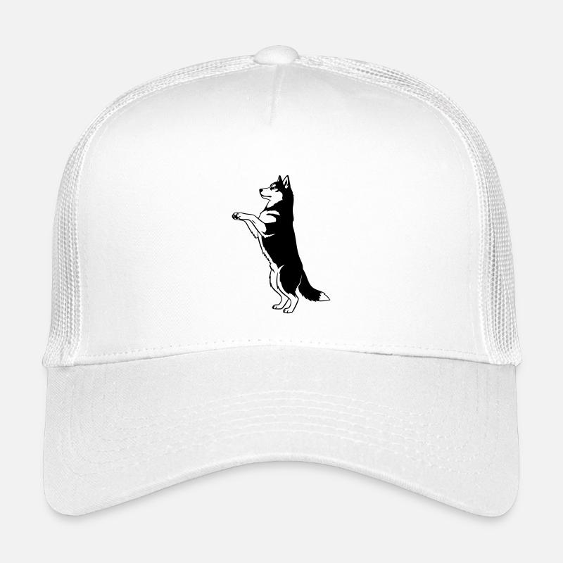 Stehender Hund Silhouette Vector Kinder Trucker-Cap