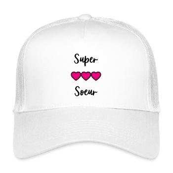 SISTER. BEST BIG SISTER. SISTER. BROTHER - Kids’ Trucker Cap - white - Front
