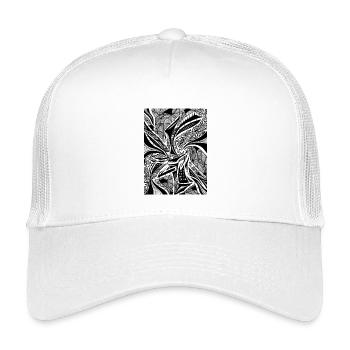 Black and White Abstract Design No. 3 - Kids’ Trucker Cap - white - Front