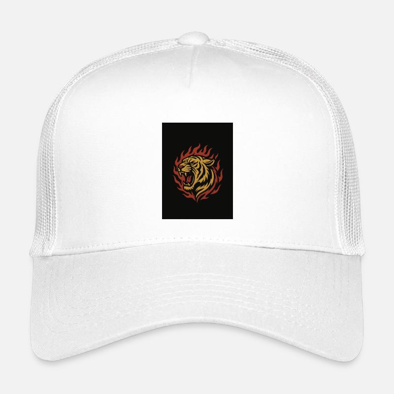 Tigerflamme Feuerkranz - Kinder Trucker-Cap - Weiß