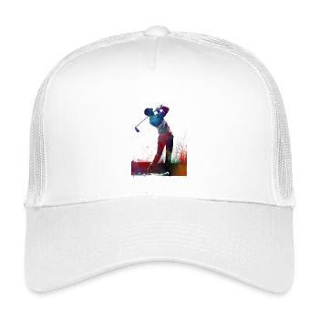 Golfspieler #golf - Kinder Trucker-Cap - Weiß - Vorne