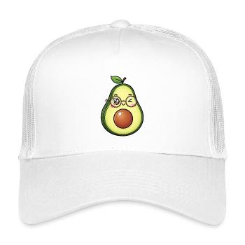 Avocado mit Brille Wink - Kinder Trucker-Cap - Weiß - Vorne
