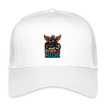 Born to Ride - Moto - Biker - Casquette trucker enfant - blanc - Devant