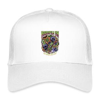 Horrorfilm Fan Neon Skull - Kinder Trucker-Cap - Weiß - Vorne