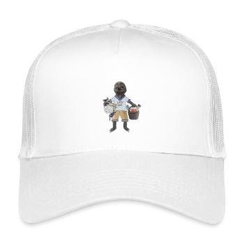 Lazy Vibes Sloth in Chill Mode - Kids’ Trucker Cap - white - Front