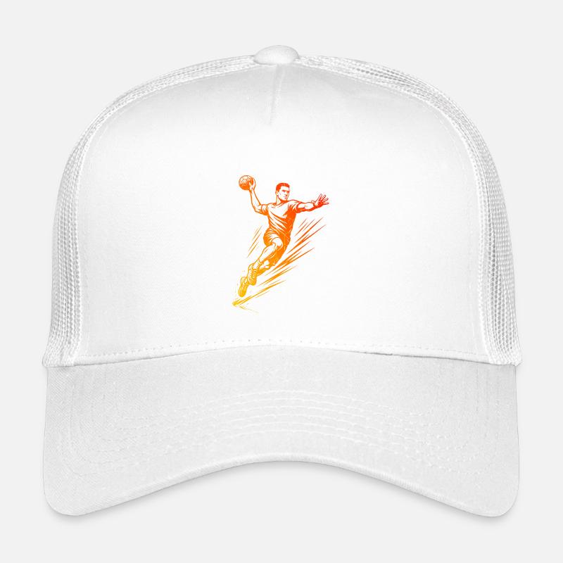 Modernes Handball Artwork für Männer - Kinder Trucker-Cap - Weiß