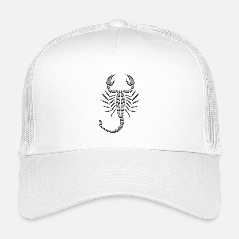 Skorpion-Metallchrom - Kinder Trucker-Cap - Weiß
