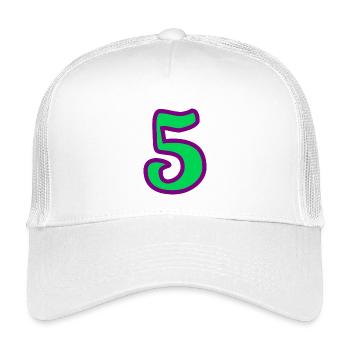 5. JUBILÄUM. 5 JAHRE. 5. JUBILÄUM - Kinder Trucker-Cap - Weiß - Vorne