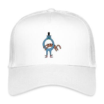 Tiger_Jump - Kids’ Trucker Cap - white - Front