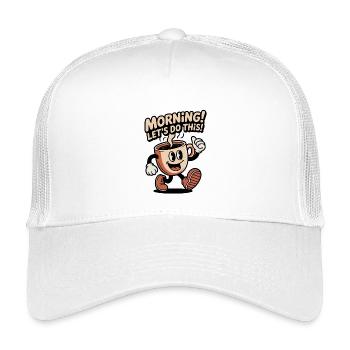 Motivation du café du matin - Casquette trucker enfant - blanc - Devant