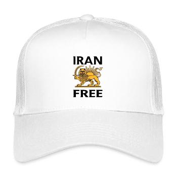 Lion héraldique avec épée et soleil - Casquette trucker enfant - blanc - Devant
