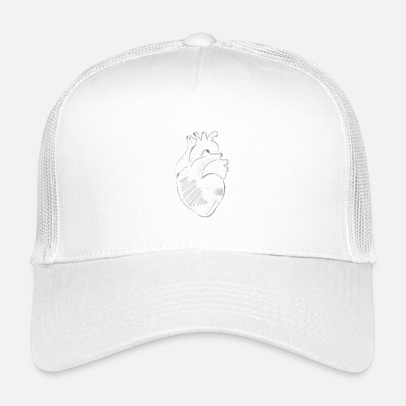 Anatomie Herz - Kinder Trucker-Cap - Weiß
