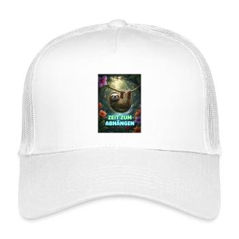 Il est temps de traîner au néon du paresseux - Casquette trucker enfant - blanc - Devant