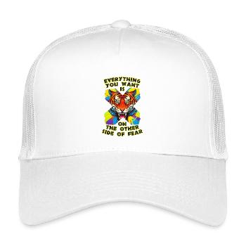 Tiger & Fear - Kids’ Trucker Cap - white - Front