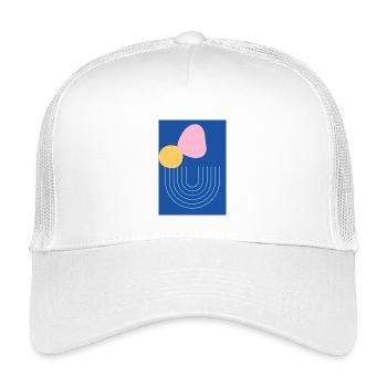 abstrakt - Kinder Trucker-Cap - Weiß - Vorne