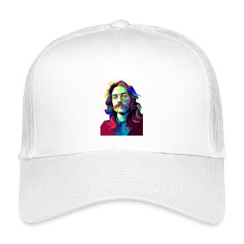 Trommelmusiker-Pop-Art - Kinder Trucker-Cap - Weiß - Vorne