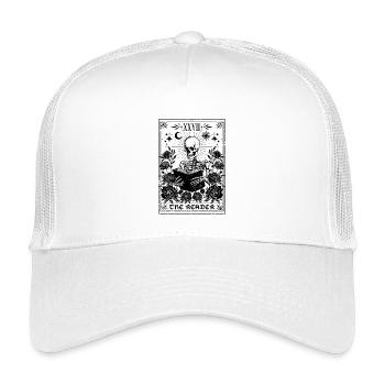 The Skeleton Reader Mystical Tarot  - Kids’ Trucker Cap - white - Front
