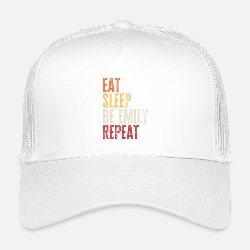 Iss, schlaf, sei Emily, wiederhole Retro-Name Kinder Trucker-Cap