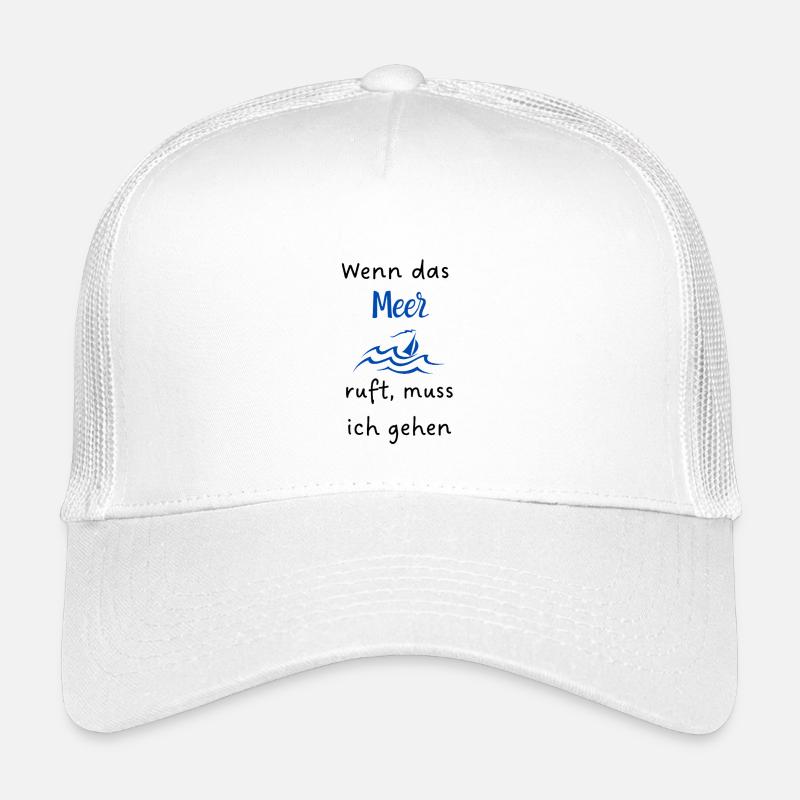 Wenn_das_Meer ruft - Kinder Trucker-Cap - Weiß