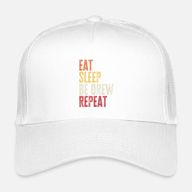 Eat Sleep Be Drew Repeat Retro Name Kids’ Trucker Cap