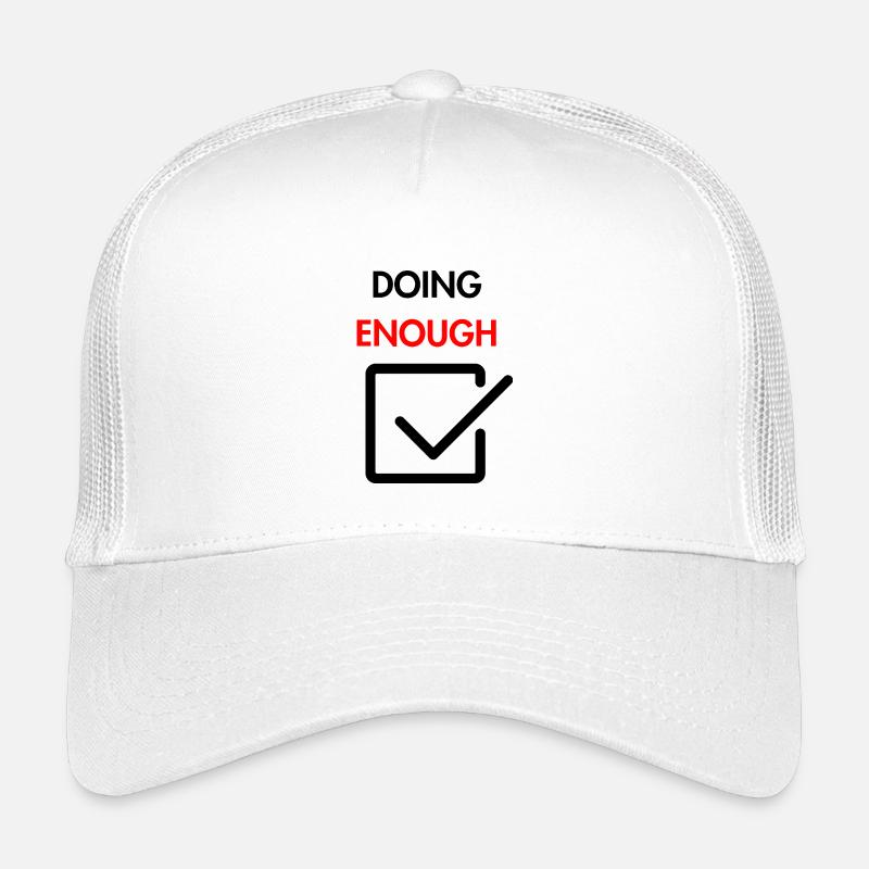 Doing enough - Kids’ Trucker Cap - white