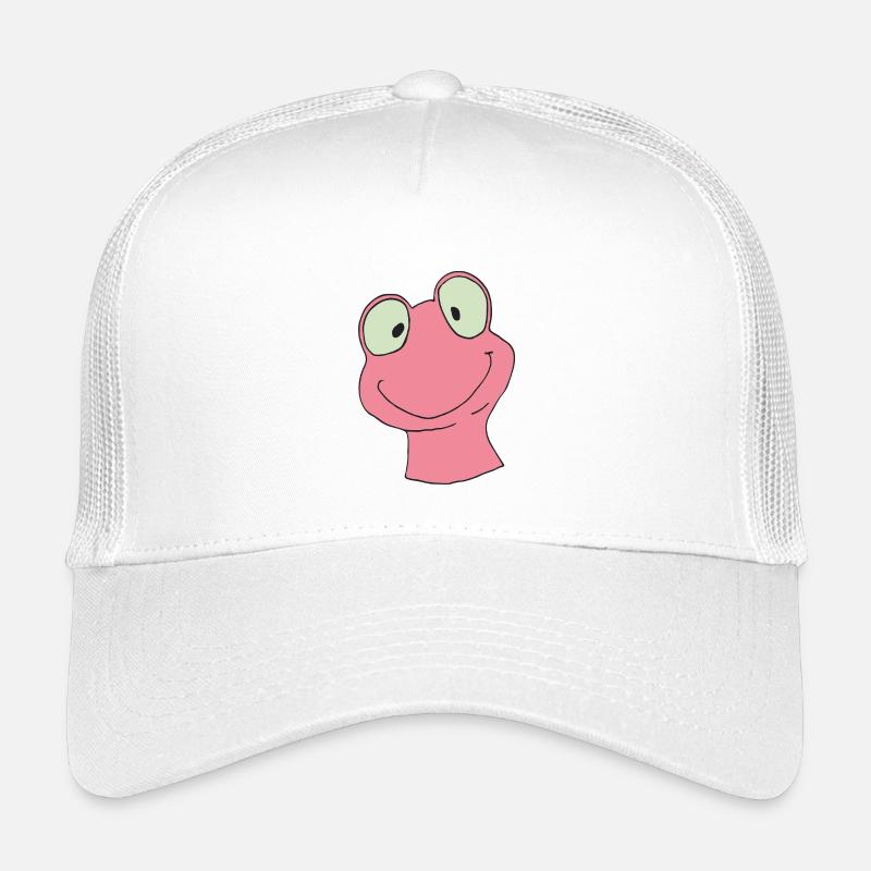 Smiling Pink Frog Cartoon Kids’ Trucker Cap