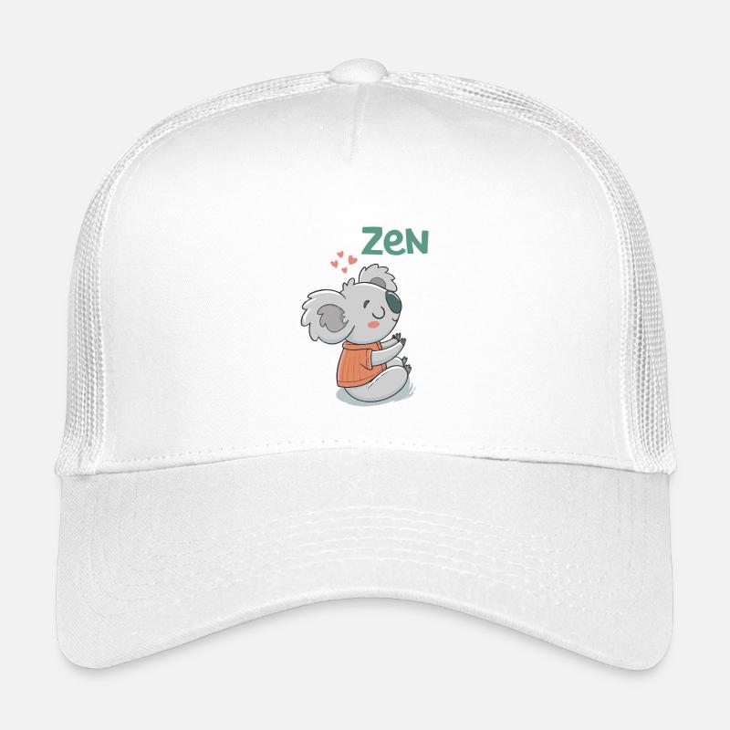 Koala Zen im orangefarbenen Pullover Kinder Trucker-Cap