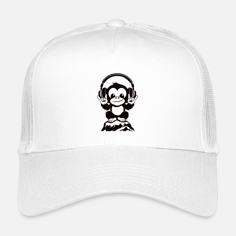 DJ Monkey – Casque et signaux manuels rock Casquette trucker enfant