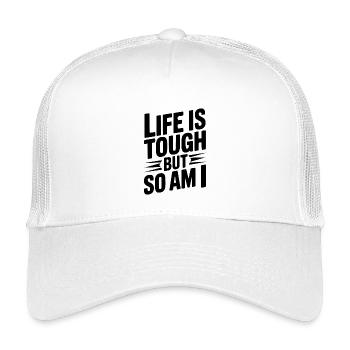 Das Leben ist hart. Ich auch. - Kinder Trucker-Cap - Weiß - Vorne