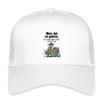 Geheimauftrag im Büroalltag - Kinder Trucker-Cap - Weiß - Vorne