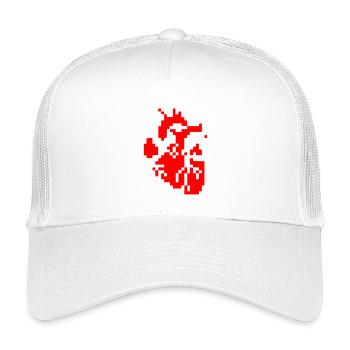Glitch Heart Pixel Resolution - Kids’ Trucker Cap - white - Front