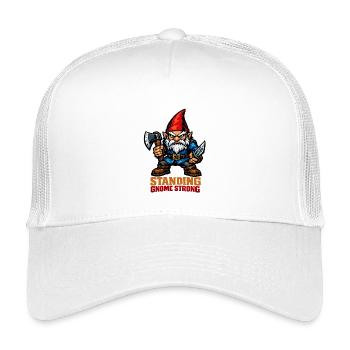 Evil Gnome, Dark Gnome, Goth Gnome, Funny Gnome - Kids’ Trucker Cap - white - Front