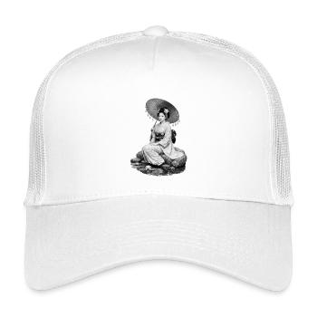 Geisha im Kimono mit Schirm - Kinder Trucker-Cap - Weiß - Vorne