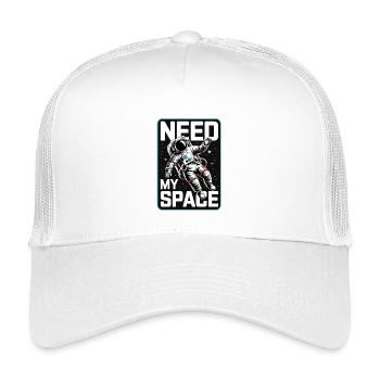 Need My Space Astronaut - Kinder Trucker-Cap - Weiß - Vorne