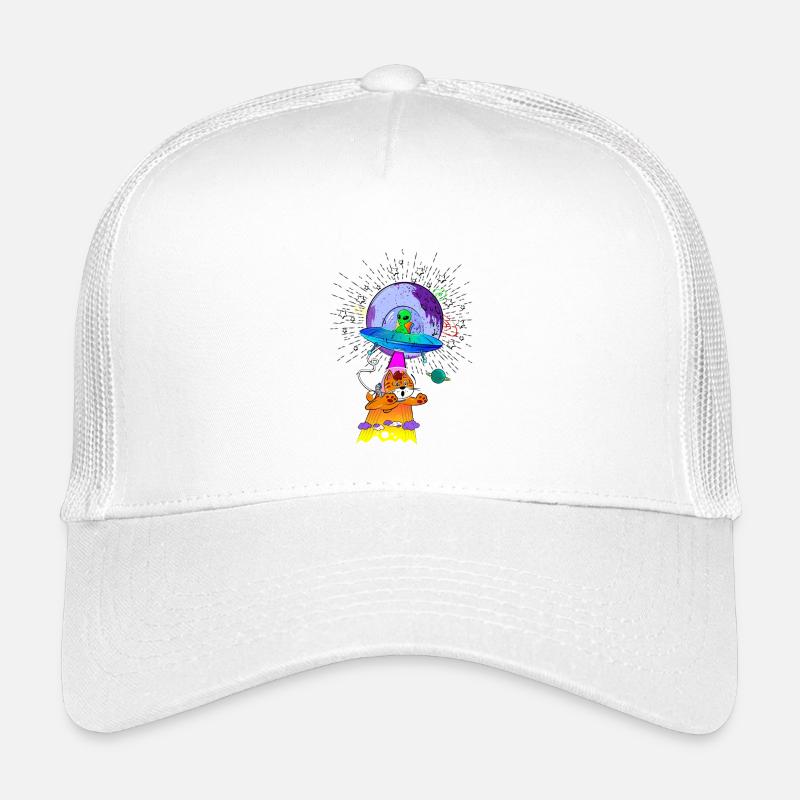 Kosmische Katzen-UFO-Abenteuer Kinder Trucker-Cap