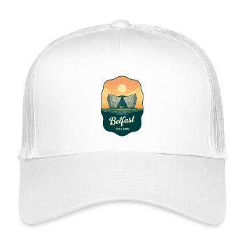 Belfast Titanic Vintage Travel Badge - Kids’ Trucker Cap - white - Front