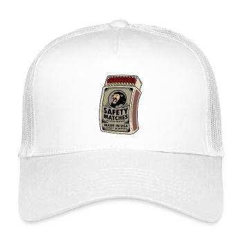 Lion Safety Matches Vintage Box - Kids’ Trucker Cap - white - Front