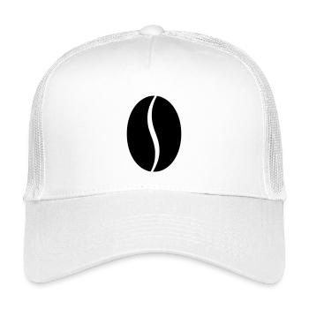 Kaffeebohne Bohne Silhouette - Kinder Trucker-Cap - Weiß - Vorne